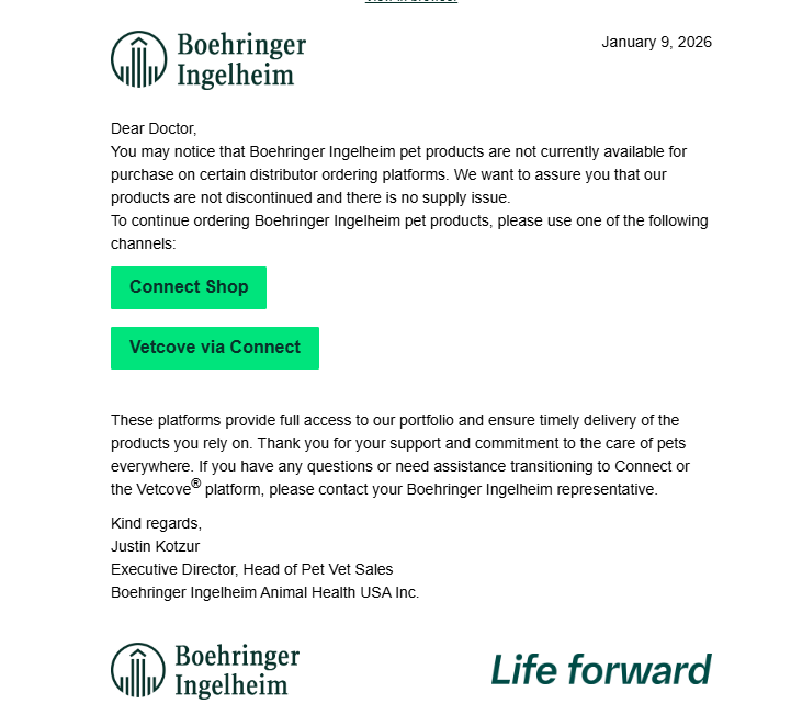 Ordering Boehringer Ingelheim Products